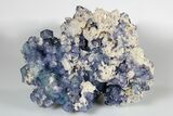 Spectacular, Blue Cubic Fluorite with Dolomite - Shangbao Mine #182437-1